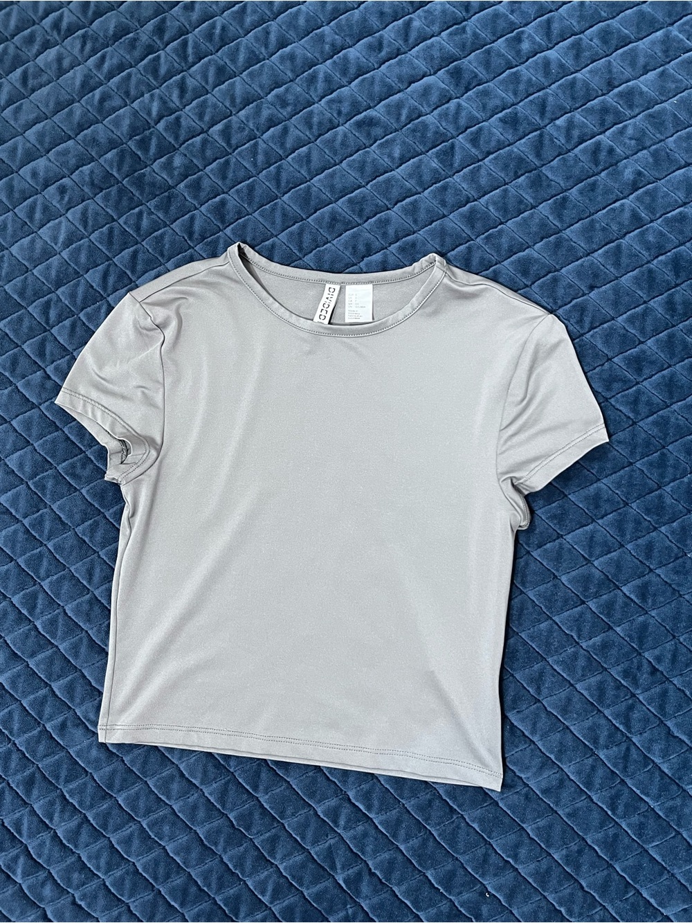 Divided Short Sleeve Tee - Light Gray - H&M - Cute Casual - Basic Piece - Crew